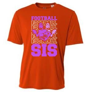 Football Sis Footballer Player American Football Sister Cute Gift Cooling Performance Crew T-Shirt