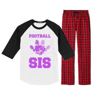 Football Sis Footballer Player American Football Sister Cute Gift Raglan Sleeve Pajama Set