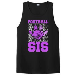 Football Sis Footballer Player American Football Sister Cute Gift PosiCharge Competitor Tank