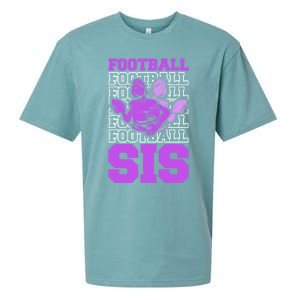 Football Sis Footballer Player American Football Sister Cute Gift Sueded Cloud Jersey T-Shirt