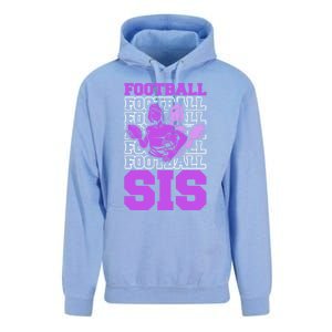 Football Sis Footballer Player American Football Sister Cute Gift Unisex Surf Hoodie