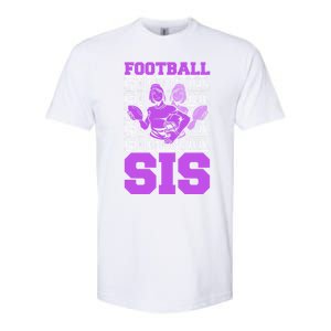 Football Sis Footballer Player American Football Sister Cute Gift Softstyle CVC T-Shirt