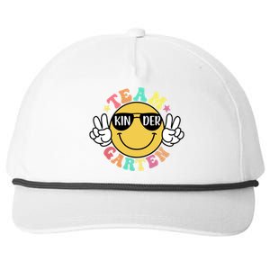 Funny Smile Face Back To School Team Kindergarten Teacher Great Gift Snapback Five-Panel Rope Hat