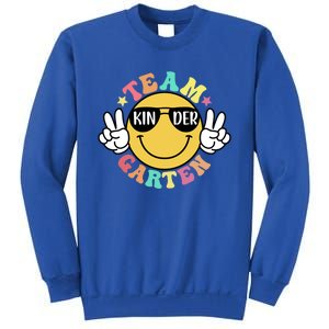 Funny Smile Face Back To School Team Kindergarten Teacher Great Gift Sweatshirt