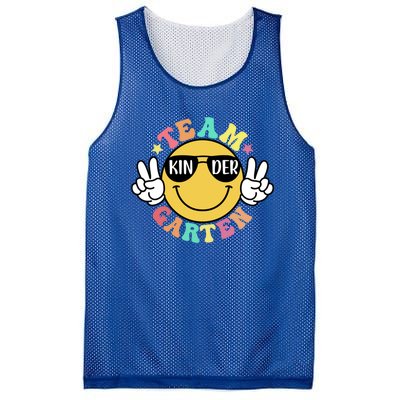 Funny Smile Face Back To School Team Kindergarten Teacher Great Gift Mesh Reversible Basketball Jersey Tank