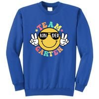 Funny Smile Face Back To School Team Kindergarten Teacher Great Gift Tall Sweatshirt