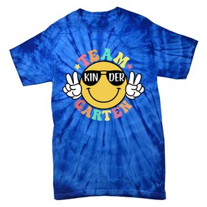 Funny Smile Face Back To School Team Kindergarten Teacher Great Gift Tie-Dye T-Shirt