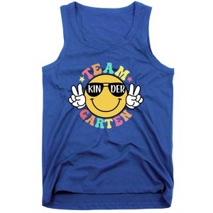 Funny Smile Face Back To School Team Kindergarten Teacher Great Gift Tank Top