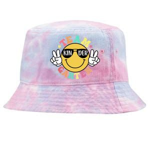 Funny Smile Face Back To School Team Kindergarten Teacher Great Gift Tie-Dyed Bucket Hat