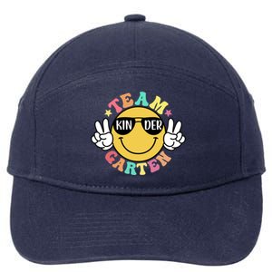 Funny Smile Face Back To School Team Kindergarten Teacher Great Gift 7-Panel Snapback Hat