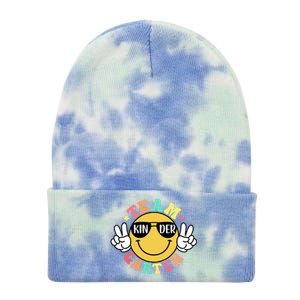 Funny Smile Face Back To School Team Kindergarten Teacher Great Gift Tie Dye 12in Knit Beanie