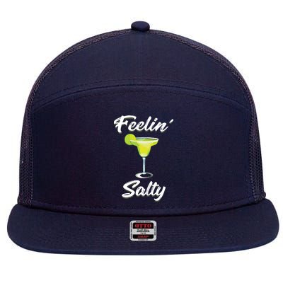 Feelin' Salty Funny Cinco De Mayo Margarita 7 Panel Mesh Trucker Snapback Hat