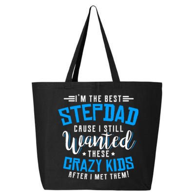 Funny Step Fathers I'm The Best Stepdad Step Dads Stepdads Gift 25L Jumbo Tote