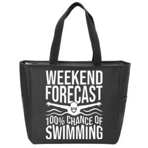 Funny Swimming Zip Tote Bag