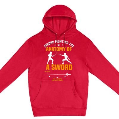 Fencing Sword Fighting Combat Sport Fence Foil Epee Sabre Premium Pullover Hoodie