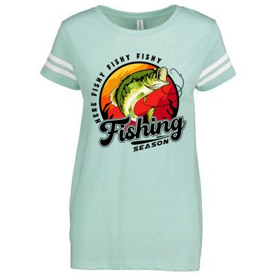 Fishing Season Fisherman Fishing Lovers Gifts Enza Ladies Jersey Football T-Shirt