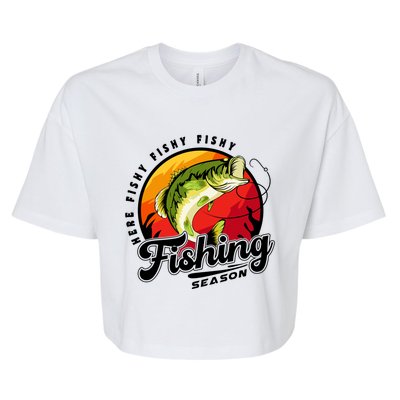 Fishing Season Fisherman Fishing Lovers Gifts Bella+Canvas Jersey Crop Tee