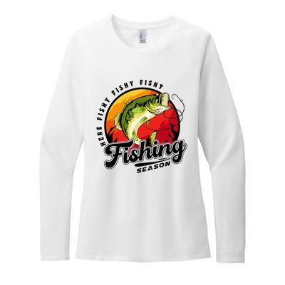 Fishing Season Fisherman Fishing Lovers Gifts Womens CVC Long Sleeve Shirt