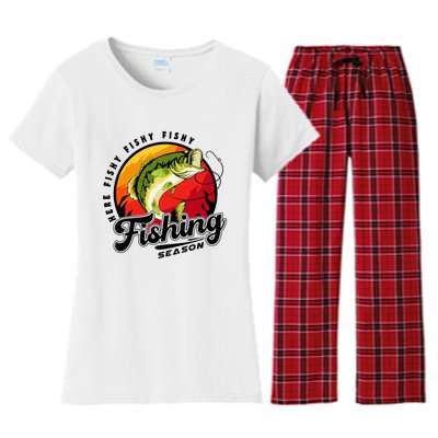 Fishing Season Fisherman Fishing Lovers Gifts Women's Flannel Pajama Set