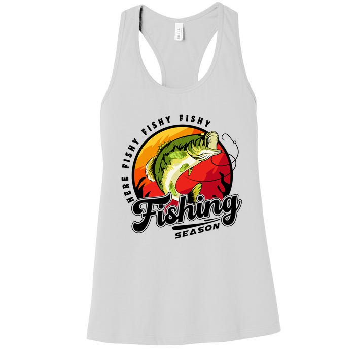 Fishing Season Fisherman Fishing Lovers Gifts Women's Racerback Tank