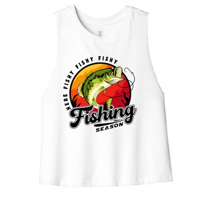 Fishing Season Fisherman Fishing Lovers Gifts Women's Racerback Cropped Tank