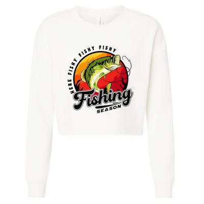 Fishing Season Fisherman Fishing Lovers Gifts Cropped Pullover Crew