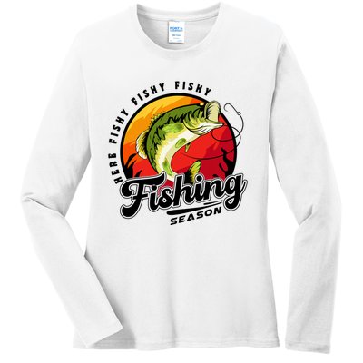 Fishing Season Fisherman Fishing Lovers Gifts Ladies Long Sleeve Shirt