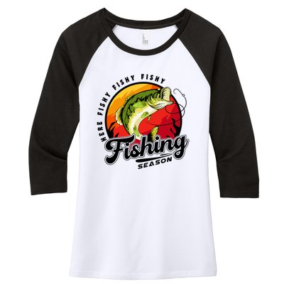 Fishing Season Fisherman Fishing Lovers Gifts Women's Tri-Blend 3/4-Sleeve Raglan Shirt