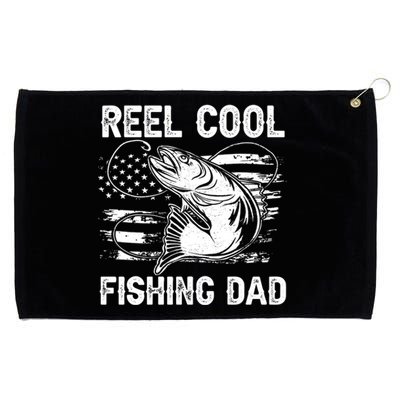 Fishing Stuff For Fathers Day Reel Cool Dad American Flag Meaningful Gift Grommeted Golf Towel