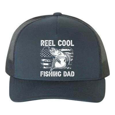 Fishing Stuff For Fathers Day Reel Cool Dad American Flag Meaningful Gift Yupoong Adult 5-Panel Trucker Hat