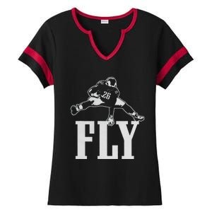 Fly Saquon Fly E.A.G.L.E.S Barkley The Reverse Hurdle 2024 Ladies Halftime Notch Neck Tee