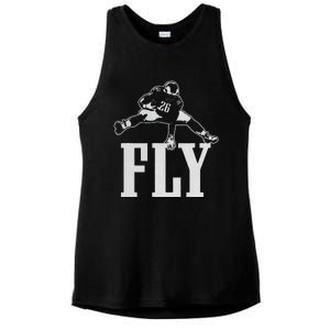 Fly Saquon Fly E.A.G.L.E.S Barkley The Reverse Hurdle 2024 Ladies PosiCharge Tri-Blend Wicking Tank