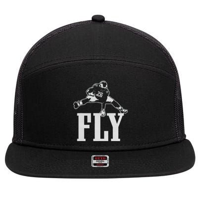 Fly Saquon Fly E.A.G.L.E.S Barkley The Reverse Hurdle 2024 7 Panel Mesh Trucker Snapback Hat