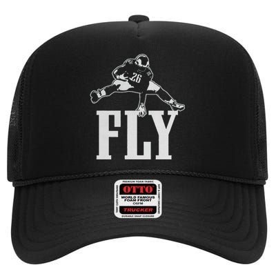 Fly Saquon Fly E.A.G.L.E.S Barkley The Reverse Hurdle 2024 High Crown Mesh Back Trucker Hat