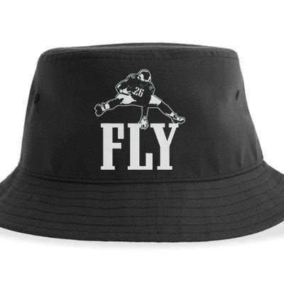 Fly Saquon Fly E.A.G.L.E.S Barkley The Reverse Hurdle 2024 Sustainable Bucket Hat