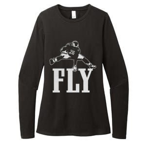 Fly Saquon Fly E.A.G.L.E.S Barkley The Reverse Hurdle 2024 Womens CVC Long Sleeve Shirt