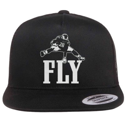 Fly Saquon Fly E.A.G.L.E.S Barkley The Reverse Hurdle 2024 Flat Bill Trucker Hat