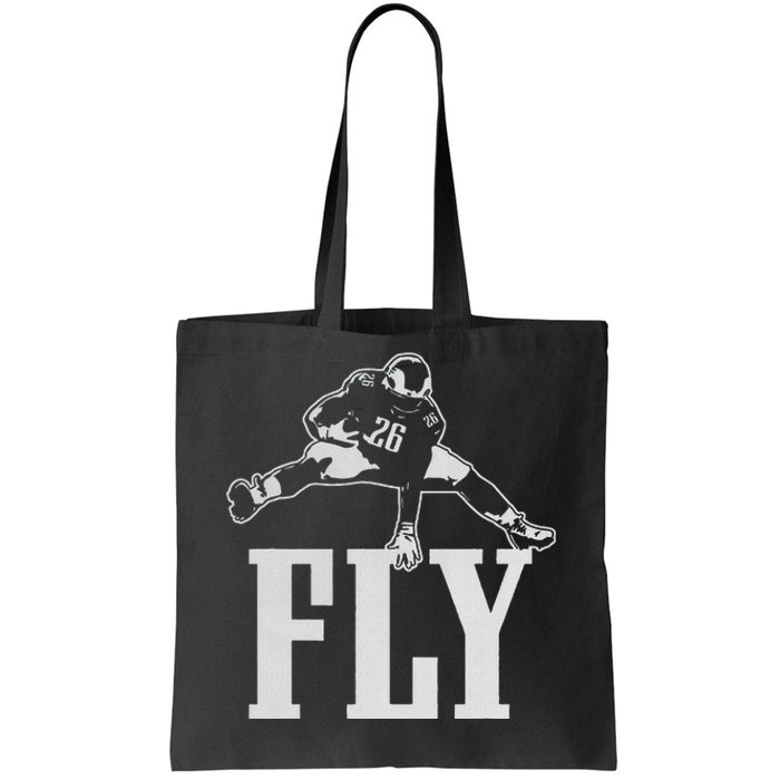 Fly Saquon Fly E.A.G.L.E.S Barkley The Reverse Hurdle 2024 Tote Bag