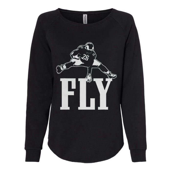 Fly Saquon Fly E.A.G.L.E.S Barkley The Reverse Hurdle 2024 Womens California Wash Sweatshirt