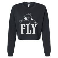 Fly Saquon Fly E.A.G.L.E.S Barkley The Reverse Hurdle 2024 Cropped Pullover Crew