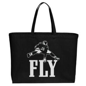 Fly Saquon Fly E.A.G.L.E.S Barkley The Reverse Hurdle 2024 Cotton Canvas Jumbo Tote