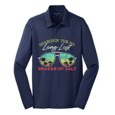 Funny Searching For My Long Lost Shaker Of Salt Shaker Silk Touch Performance Long Sleeve Polo