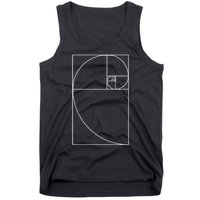 Fibonacci Spiral Fibonacci Golden Ratio Tank Top