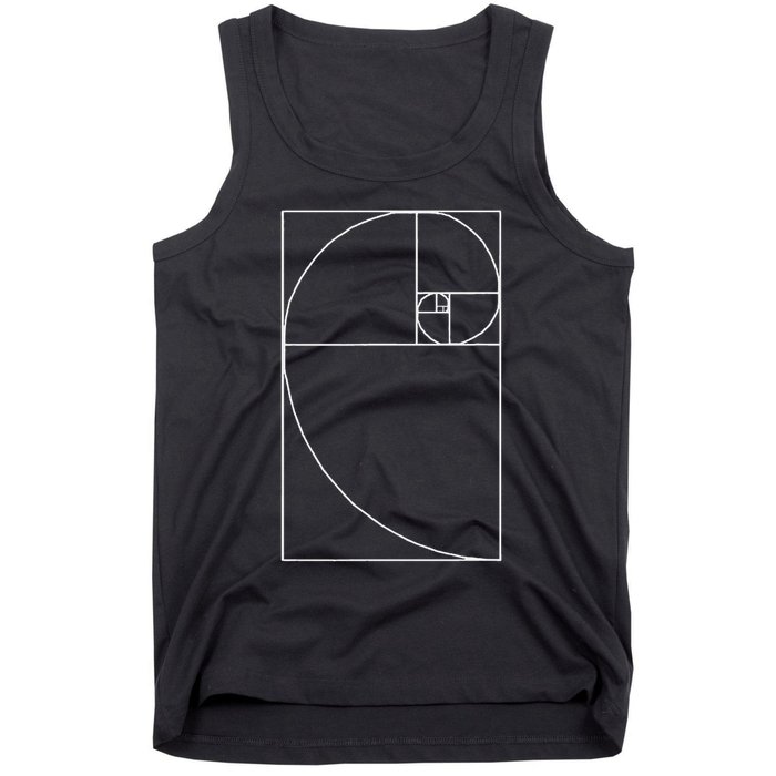 Fibonacci Spiral Fibonacci Golden Ratio Tank Top