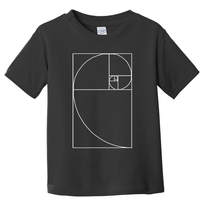Fibonacci Spiral Fibonacci Golden Ratio Toddler T-Shirt