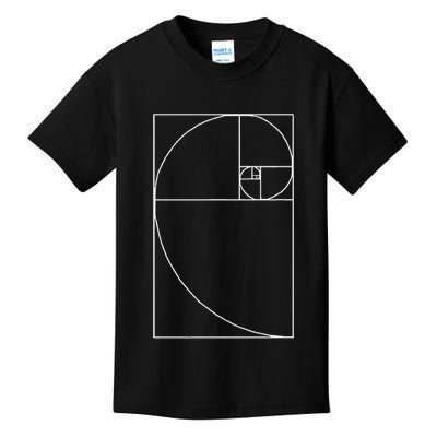 Fibonacci Spiral Fibonacci Golden Ratio Kids T-Shirt