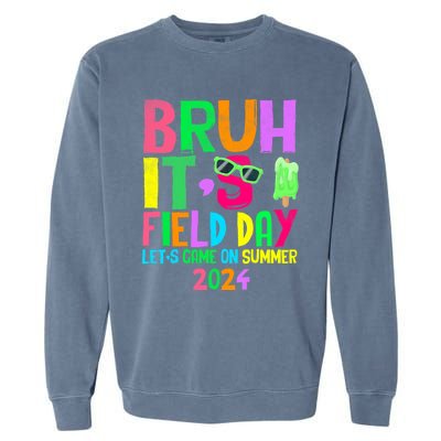 Funny School Field Day Gaming Teacher Field Day 2024 Gift Garment-Dyed Sweatshirt