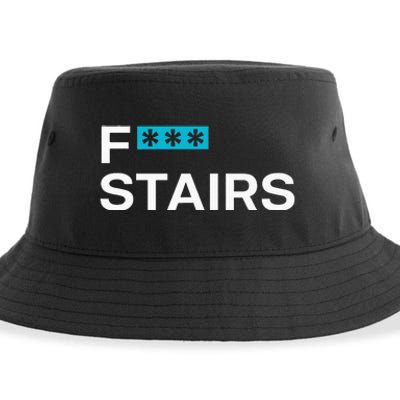 Fck Stair Fuck Stair Funny Saying Sustainable Bucket Hat