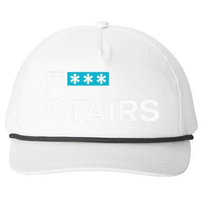 Fck Stair Fuck Stair Funny Saying Snapback Five-Panel Rope Hat