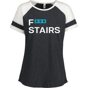 Fck Stair Fuck Stair Funny Saying Enza Ladies Jersey Colorblock Tee